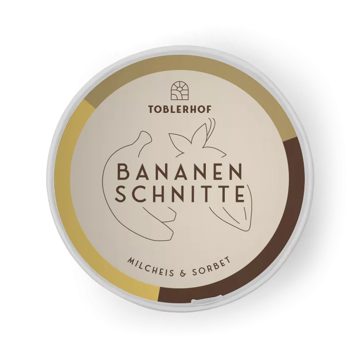 Toblerhof eisdeckel bananenschnitte
